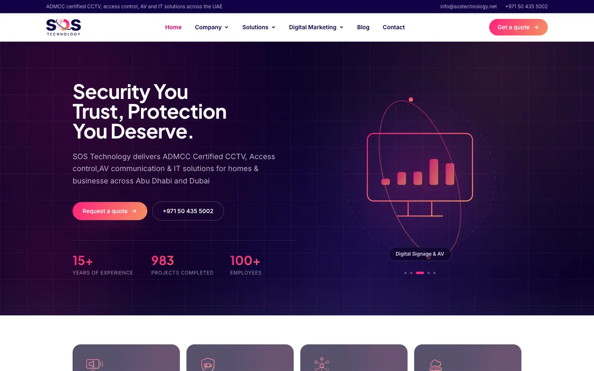 SOS Technology website