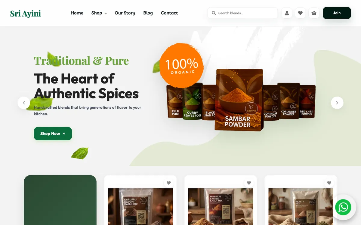 Sri Ayini website